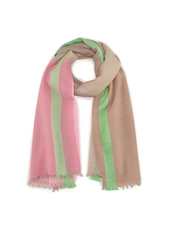 Codello Modeschal Codello Damen Jacquard Schal im Colour-Blocking Design, Hochwertige Web-Qualität von Codello