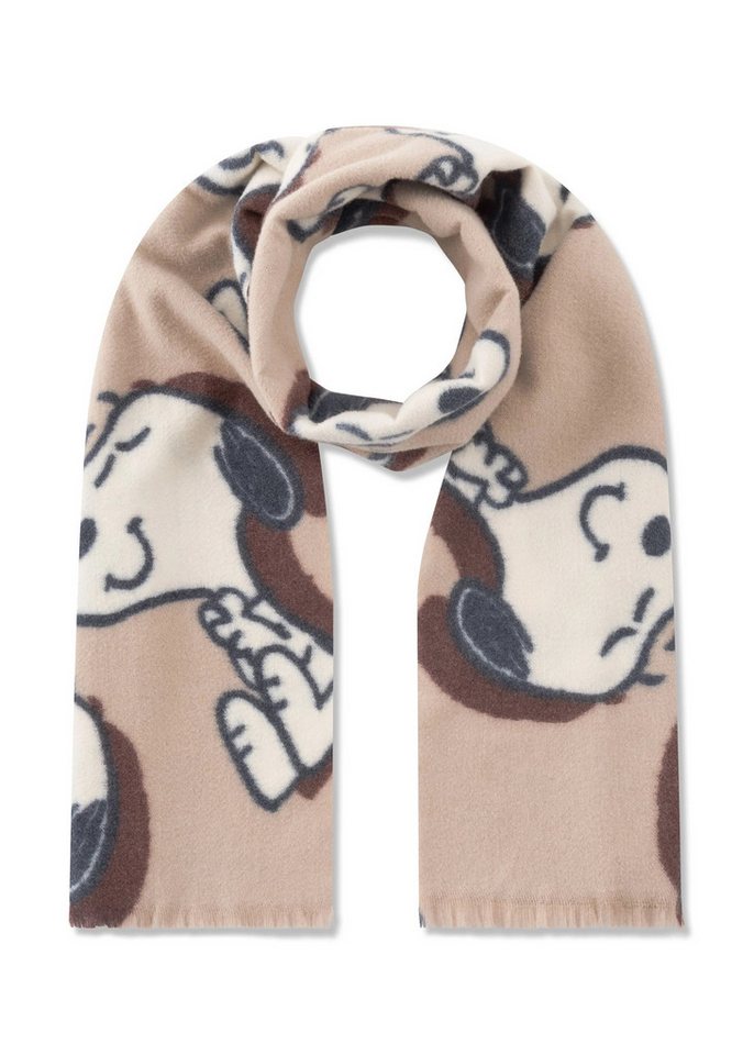 Codello Modeschal Codello Peanuts Schal mit Snoopy-Motiven, Fransenkante von Codello