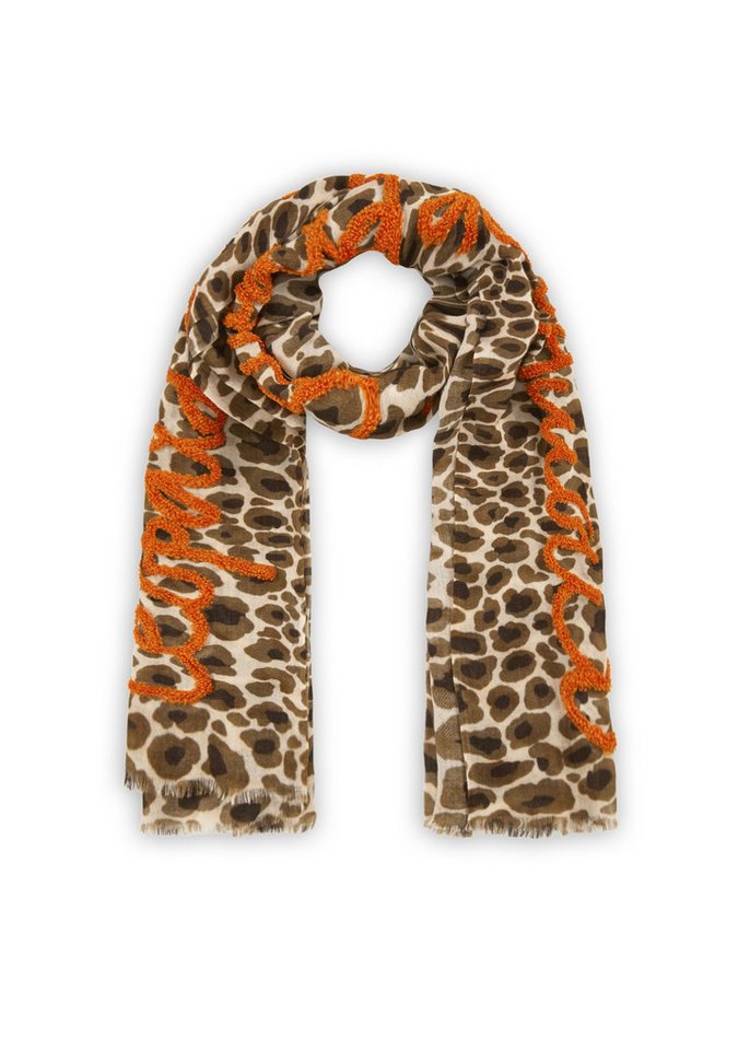 Codello Modeschal Codello Premium Schal aus Wollmischung mit Lepardenmotiv von Codello