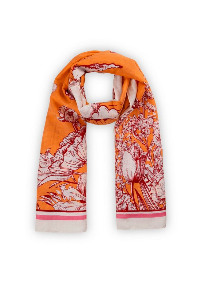 Codello Modeschal Codello Schal mit Dschungel-Muster in orange, Fein und transparent von Codello