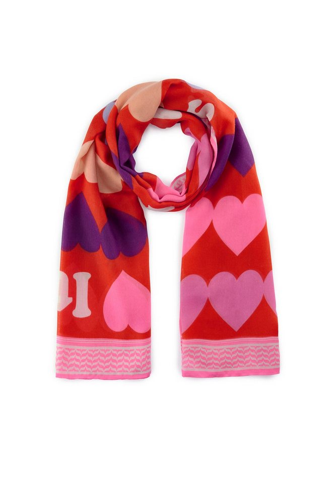 Codello Modeschal Codello Schal mit Herzen- und Schrift-Print in rot, „OKAY TO HAVE BAD DAYS“ Statement von Codello