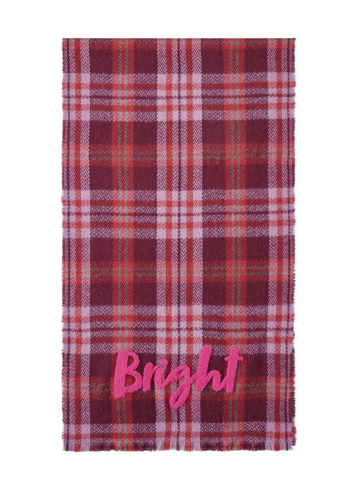 Codello Modeschal Codello Schal mit Karomuster und Statement-Stickerei von Codello