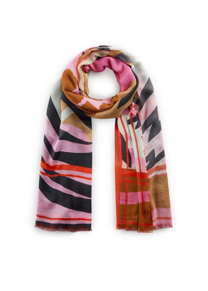Codello Modeschal Codello XXL Schal mit Tiger-Print in orange oder pink von Codello