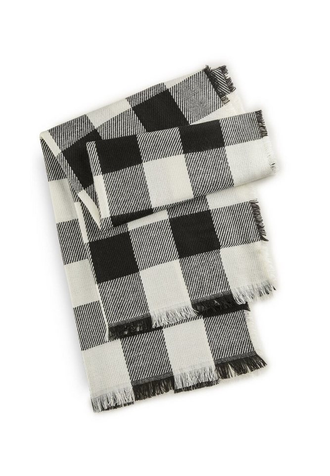 Codello Schal Codello Damen Schal mit großem Karomuster, Offene Fransenkanten von Codello