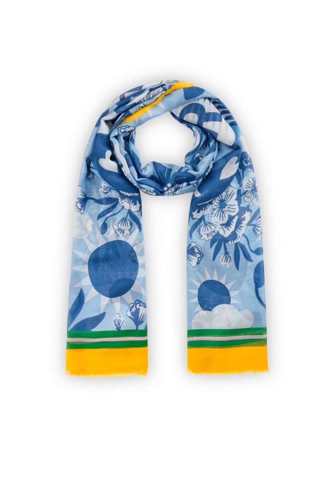 Codello Schal Codello Schal LOVE MUM in blau oder pink, Florales Muster von Codello