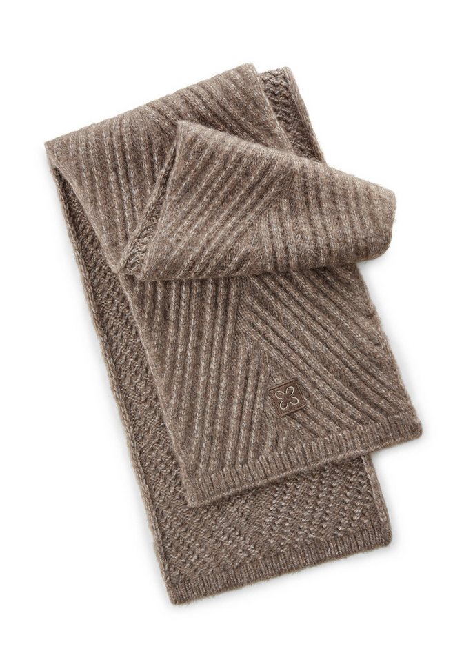 Codello Schal Codello Schal aus weicher Wollmischung mit Zopfmuster, Logo-Patch von Codello