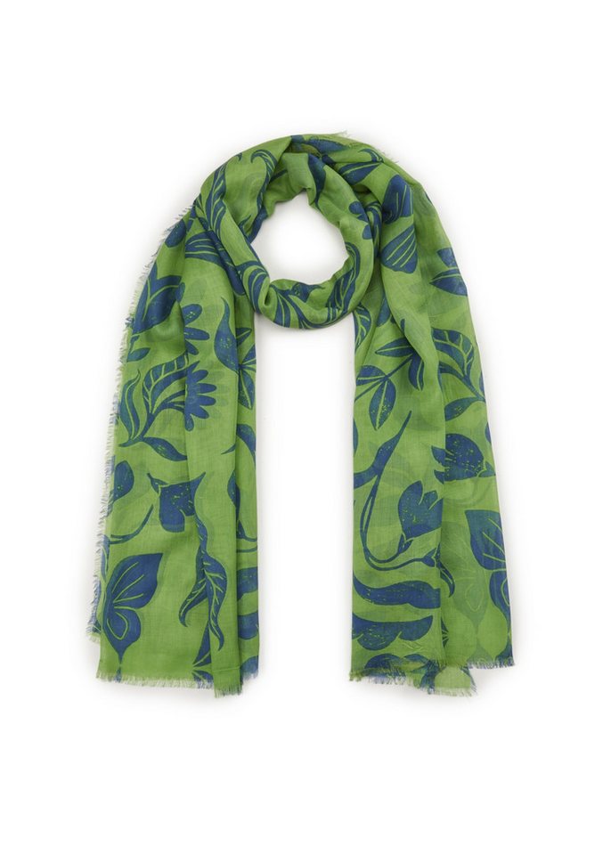 Codello Schal PRINTED SCARF BAMBOO FLOWERS blau-1 von Codello
