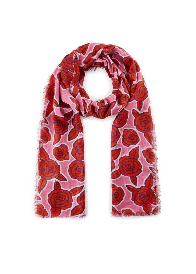 Codello Schal PRINTED SCARF BAMBOO FLOWERS pink-1 von Codello