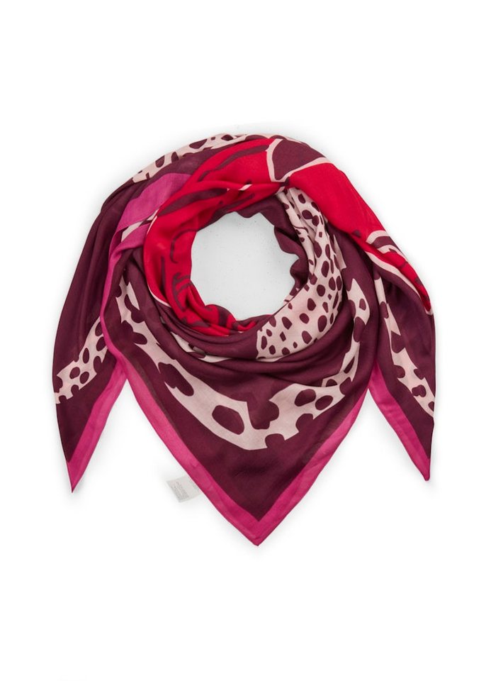 Codello Schal PRINTED SQUARE MODAL ANIMAL MIX rot von Codello
