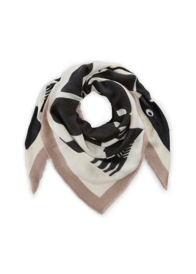 Codello Schal PRINTED SQUARE POLYACRYL HORSE weiß von Codello