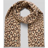 Codello Schal mit Allover-Animal-Print Modell 'Leo' in Mittelbraun, Größe 1 von Codello