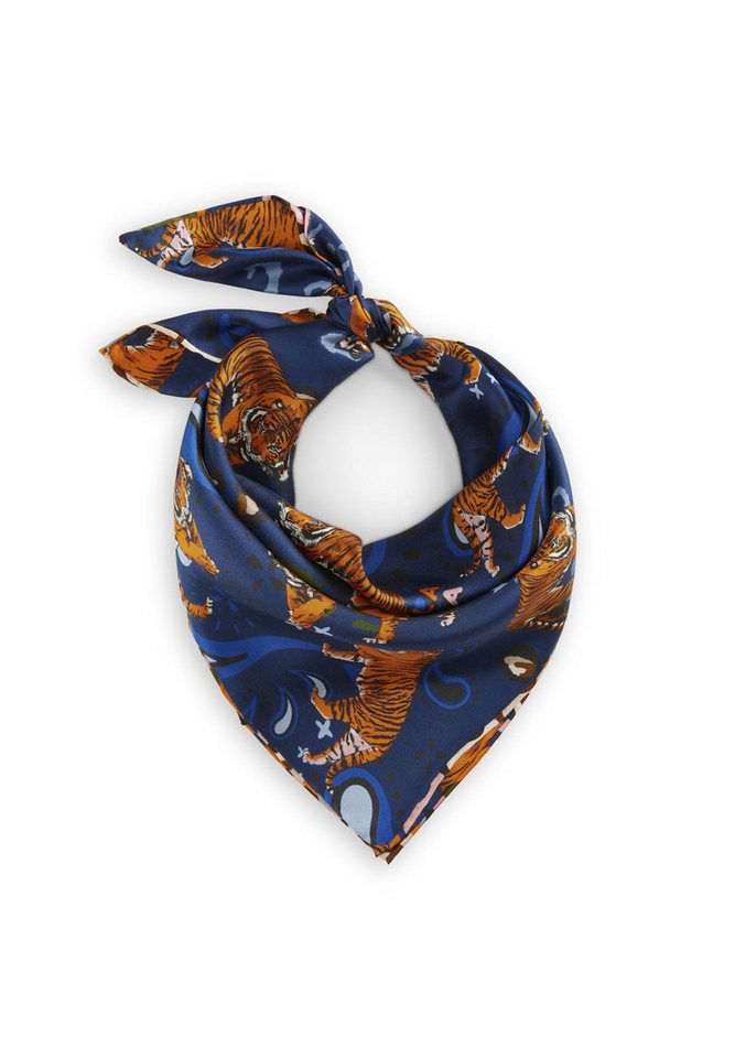 Codello Seidentuch Nickituch aus reiner Seide mit Tiger-Muster, beidseitig bedruckt von Codello