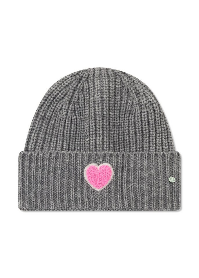 Codello Strickmütze (1-St) mit einem „Herz“-Stickerei in Teddy-Optik von Codello