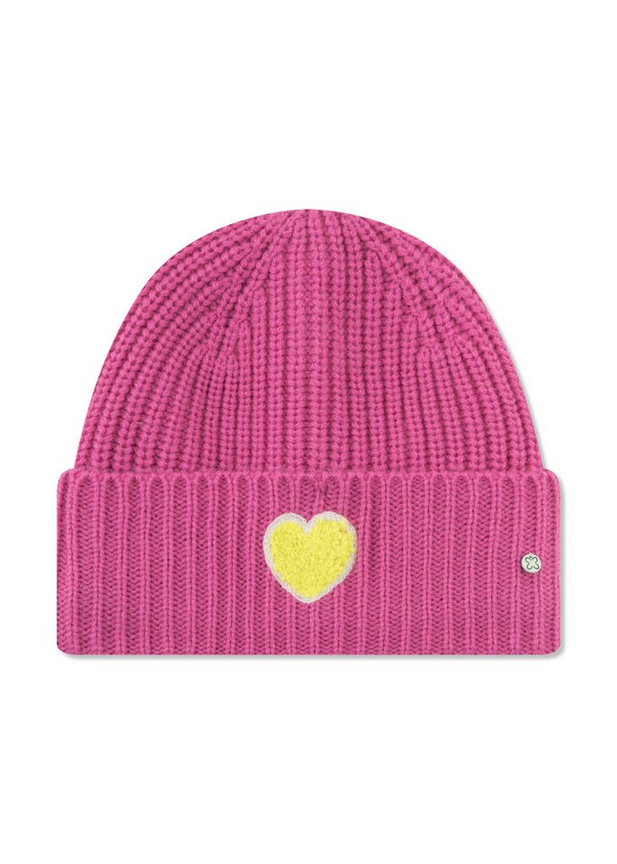 Codello Strickmütze (1-St) mit einem „Herz“-Stickerei in Teddy-Optik von Codello