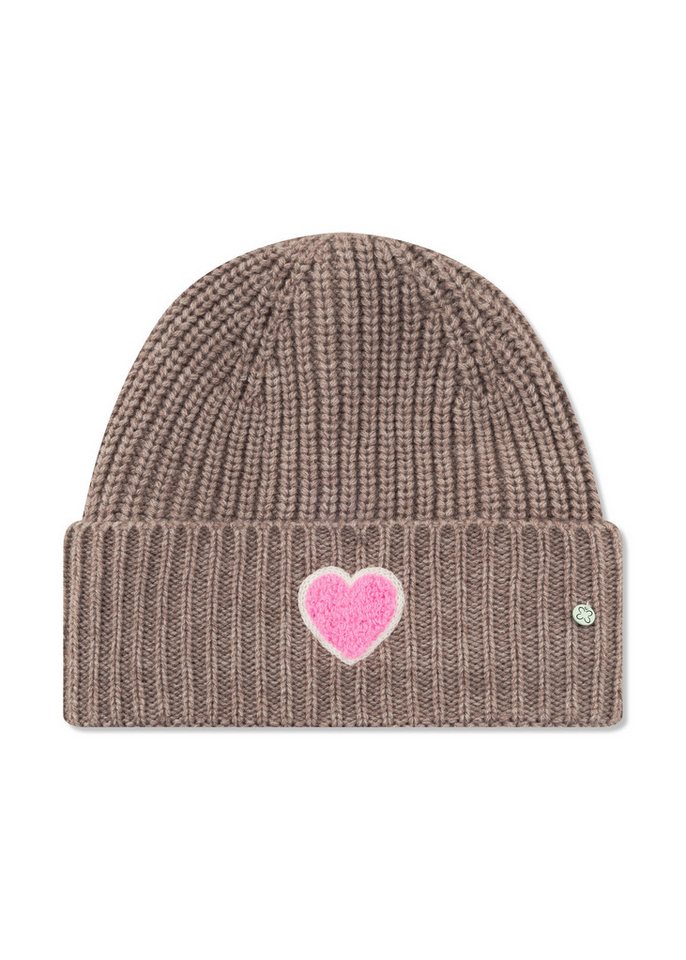 Codello Strickmütze (1-St) mit einem „Herz“-Stickerei in Teddy-Optik von Codello
