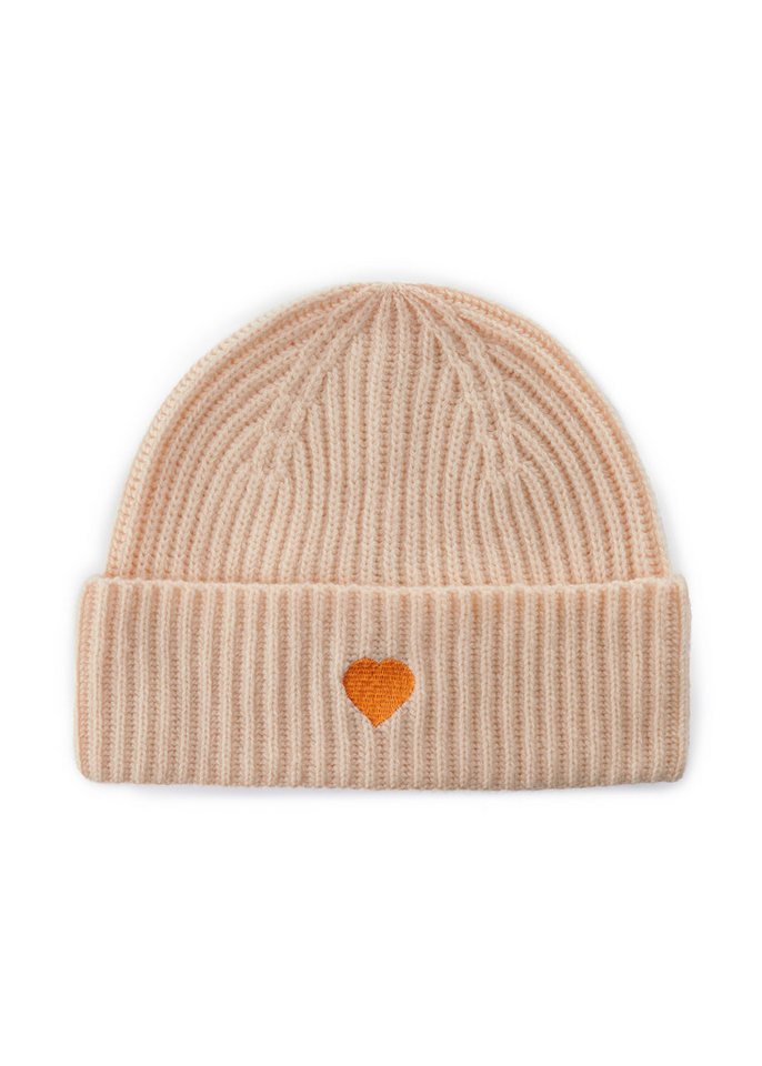 Codello Strickmütze Codello Damen Mütze mit Herz-Patch aus Wolle-Kaschmir Woll-Kaschmirmischung von Codello