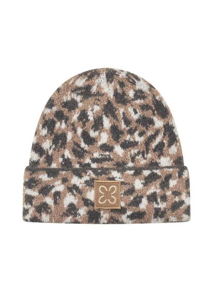 Codello Strickmütze Codello Mütze mit gestricktem Fellmuster Leomuster von Codello