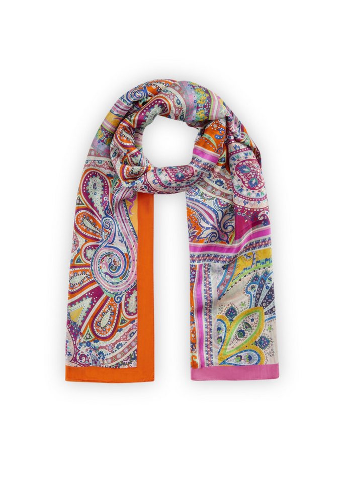Codello Strickmütze SCARF SILK PONGÉ PAISLEY pink-52X18 von Codello