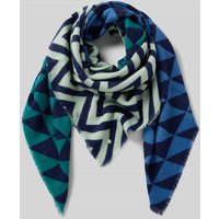 Codello Tuch in Strick-Optik mit geometrischem Allover-Stitching in Dunkelblau, Größe 1 von Codello