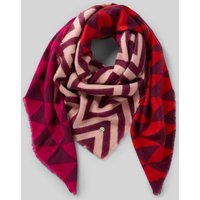 Codello Tuch in Strick-Optik mit geometrischem Allover-Stitching in Pink, Größe 1 von Codello