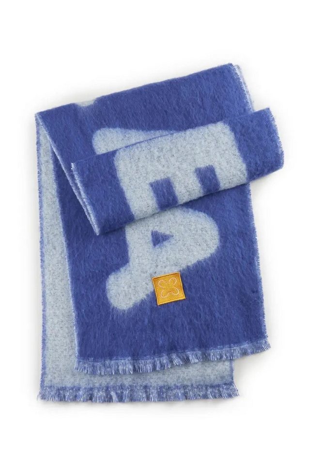 Codello XXL-Schal Codello XL Schal mit plakativem Print Farbe blau oder orange, Plakatives,BLABLA"-Statement von Codello