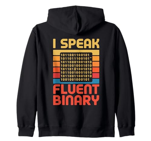 I Speak Fluent Binary Retro Code Binary Coding Geeks für Männer Kapuzenjacke I Speak Fluent Binary Retro Code Binary Coding Geeks für Männer Kapuzenjacke von Coder Computer Geek Programmer Programming Geeks