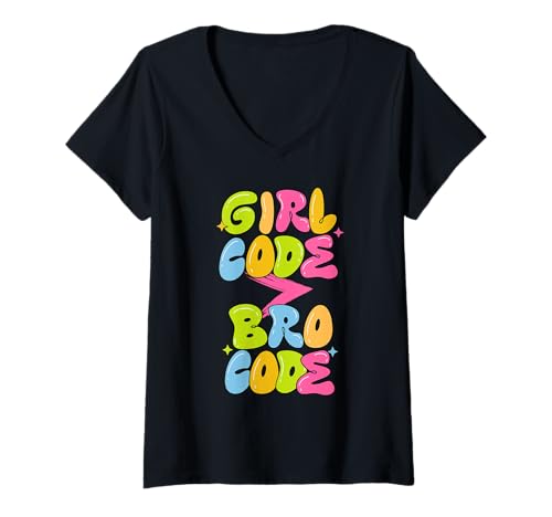 Damen Mädchen, das größer ist, dann brocode lustiges Tech -Zitat T-Shirt mit V-Ausschnitt Damen Mädchen, das größer ist, dann brocode lustiges Tech -Zitat T-Shirt mit V-Ausschnitt von Coder Humor für Entwickler