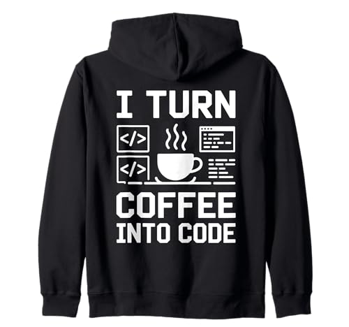Ich mache aus Kaffee Code Pun Binary Coding Geeks for Men Kapuzenjacke Ich mache aus Kaffee Code Pun Binary Coding Geeks for Men Kapuzenjacke von Coder Programmer Programming Code Computer Geek
