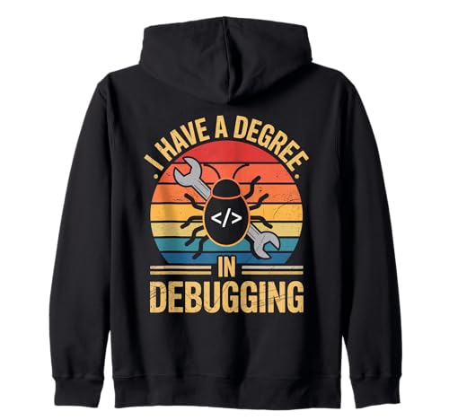 Ich habe einen Abschluss in Debugging Retro Coding Geeks für Männer Kapuzenjacke Ich habe einen Abschluss in Debugging Retro Coding Geeks für Männer Kapuzenjacke von Coder Programmer Programming Computer Geek Geeks