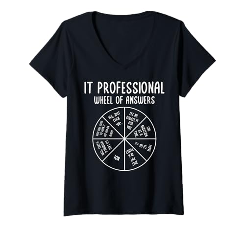 Damen Antwortscheibe für IT-Experten — Technischer Support T-Shirt mit V-Ausschnitt Damen Antwortscheibe für IT-Experten — Technischer Support T-Shirt mit V-Ausschnitt von -Coding - Coder Definition-J