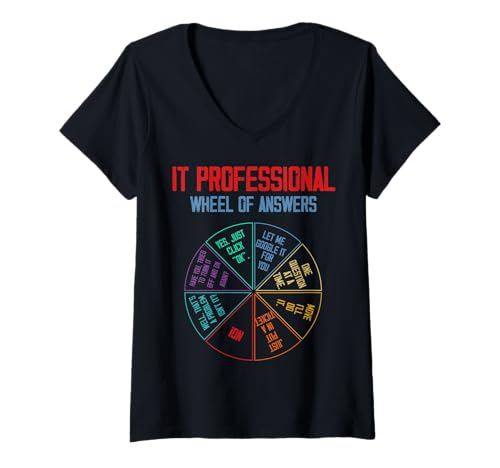 Damen Antwortscheibe für IT-Experten — Technischer Support T-Shirt mit V-Ausschnitt Damen Antwortscheibe für IT-Experten — Technischer Support T-Shirt mit V-Ausschnitt von -Coding - Coder Definition-J