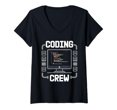 Damen Coding Crew Pun Programmierer Binary Coding Geeks für Männer T-Shirt mit V-Ausschnitt Damen Coding Crew Pun Programmierer Binary Coding Geeks für Männer T-Shirt mit V-Ausschnitt von Coding Coder Programming Geeks Computer Geek