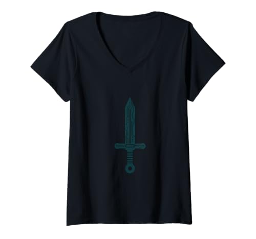 Damen Syntax Warrior Circuit Schwert T-Shirt mit V-Ausschnitt Damen Syntax Warrior Circuit Schwert T-Shirt mit V-Ausschnitt von Coding Syntax Circuit Art
