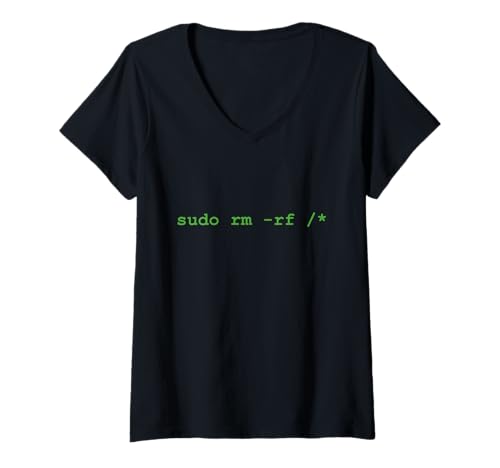 Damen Sudo rm rf - Programmierer, Ingenieur, Coder, Linux T-Shirt mit V-Ausschnitt Damen Sudo rm rf - Programmierer, Ingenieur, Coder, Linux T-Shirt mit V-Ausschnitt von Coding style