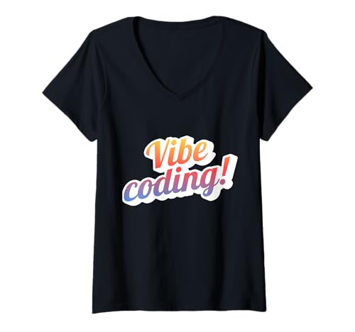 Damen Vibe-Codierung T-Shirt mit V-Ausschnitt Damen Vibe-Codierung T-Shirt mit V-Ausschnitt von CodingFandom