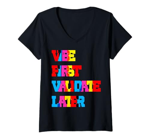 Damen Vibe-Codierung T-Shirt mit V-Ausschnitt Damen Vibe-Codierung T-Shirt mit V-Ausschnitt von CodingFandom