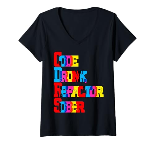 Damen Vibe-Codierung T-Shirt mit V-Ausschnitt Damen Vibe-Codierung T-Shirt mit V-Ausschnitt von CodingFandom