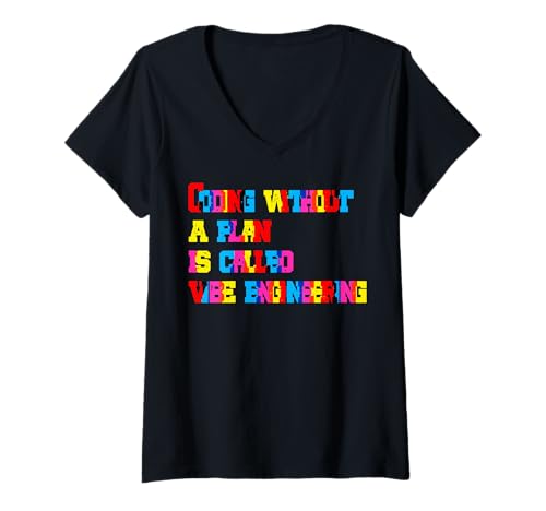 Damen Vibe-Codierung T-Shirt mit V-Ausschnitt Damen Vibe-Codierung T-Shirt mit V-Ausschnitt von CodingFandom