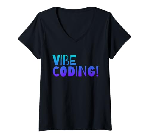 Damen Vibe-Codierung T-Shirt mit V-Ausschnitt Damen Vibe-Codierung T-Shirt mit V-Ausschnitt von CodingFandom