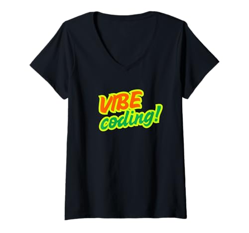 Damen Vibe-Codierung T-Shirt mit V-Ausschnitt Damen Vibe-Codierung T-Shirt mit V-Ausschnitt von CodingFandom