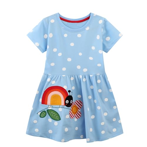 Codkkre Mädchen Kleider Ostern Geschenke Kleid Prinzessin Sommer Party Festlich Kleid 110 von Codkkre