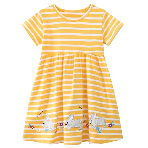Codkkre Mädchen Kleider Ostern Geschenke Kleid Prinzessin Sommer Party Festlich Kleid 116 von Codkkre