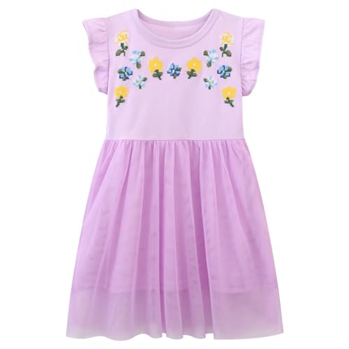 Codkkre Mädchen Kleider Ostern Geschenke Kleid Prinzessin Tüll Sommer Party Festlich Kleid 110 von Codkkre