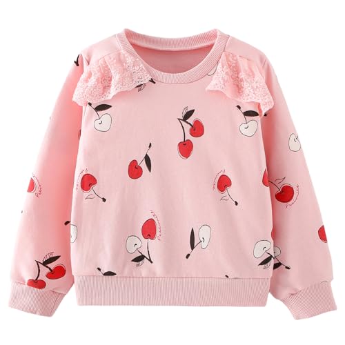 Codkkre Sweatshirt Mädchen Pullover für Kinder Süß Cartoon Sweater Mädchen Langarmshirts aus Baumwolle Alter 2-7 Jahre, 110, Stil 11 von Codkkre