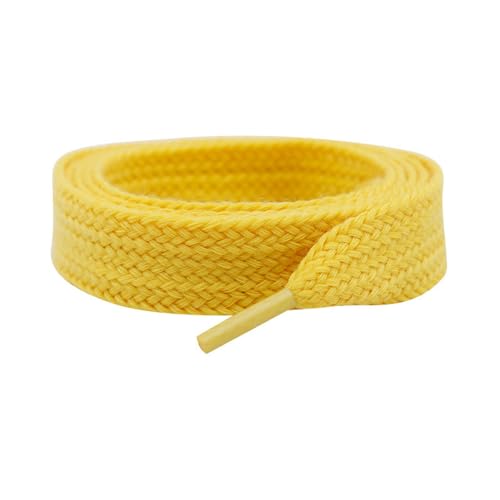 Codulu Gewebte Schnürsenkel, flache Schnürsenkel, 2 cm breit, Ersatz-Schuhringe für Wowen Man Sneaker, Sportstiefel, Freizeitschuhe, 180 cm, gelb, 180cm Codulu Gewebte Schnürsenkel, flache Schnürsenkel, 2 cm breit, Ersatz-Schuhringe für Wowen Man Sneaker, Sportstiefel, Freizeitschuhe, 180 cm, gelb, 180cm von Codulu