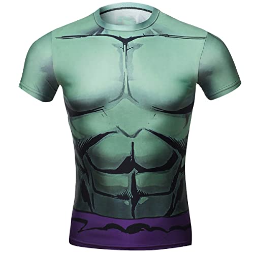 CODY Lundin Herren Kompression The Hulk Tights short sleeve Sports T-Shirt Gr. M, Grün - Grün von Cody Lundin