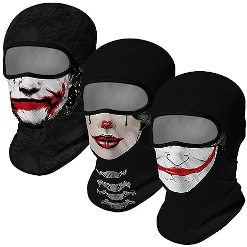 Cody Lundin Anime Balaclava Maskensets Halloween Weihnachten Cosplay Vollgesichtsmaske und Outdoor-Aktivitäten Kopfbedeckung 3er-Pack von Cody Lundin