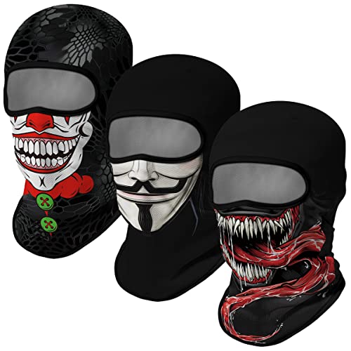 Cody Lundin Anime Balaclava Maskensets Halloween Weihnachten Cosplay Vollgesichtsmaske und Outdoor-Aktivitäten Kopfbedeckung 3er-Pack von Cody Lundin