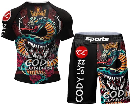 Cody Lundin Herren 3D Druck Kompressionsset Lauftraining Sport Enge Fitnessanzug Kurzarm Shirts und Shorts für Outdoor Sportswear Cosplay, Crown Viper, M Cody Lundin Herren 3D Druck Kompressionsset Lauftraining Sport Enge Fitnessanzug Kurzarm Shirts und Shorts für Outdoor Sportswear Cosplay, Crown Viper, M von Cody Lundin