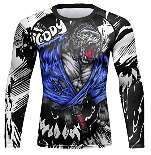 Cody Lundin Herren 3D Gedruckt Athletic Quick Dry Langarm Kompression Langarm Atmungsaktiv Slim Fit Shirts Fitness Shirts Outdoor Sport Shirt, C, M von Cody Lundin